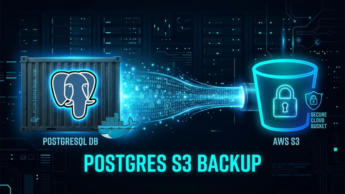Streaming PostgreSQL backup pipeline from a Docker container through GPG encryption into S3 object storage