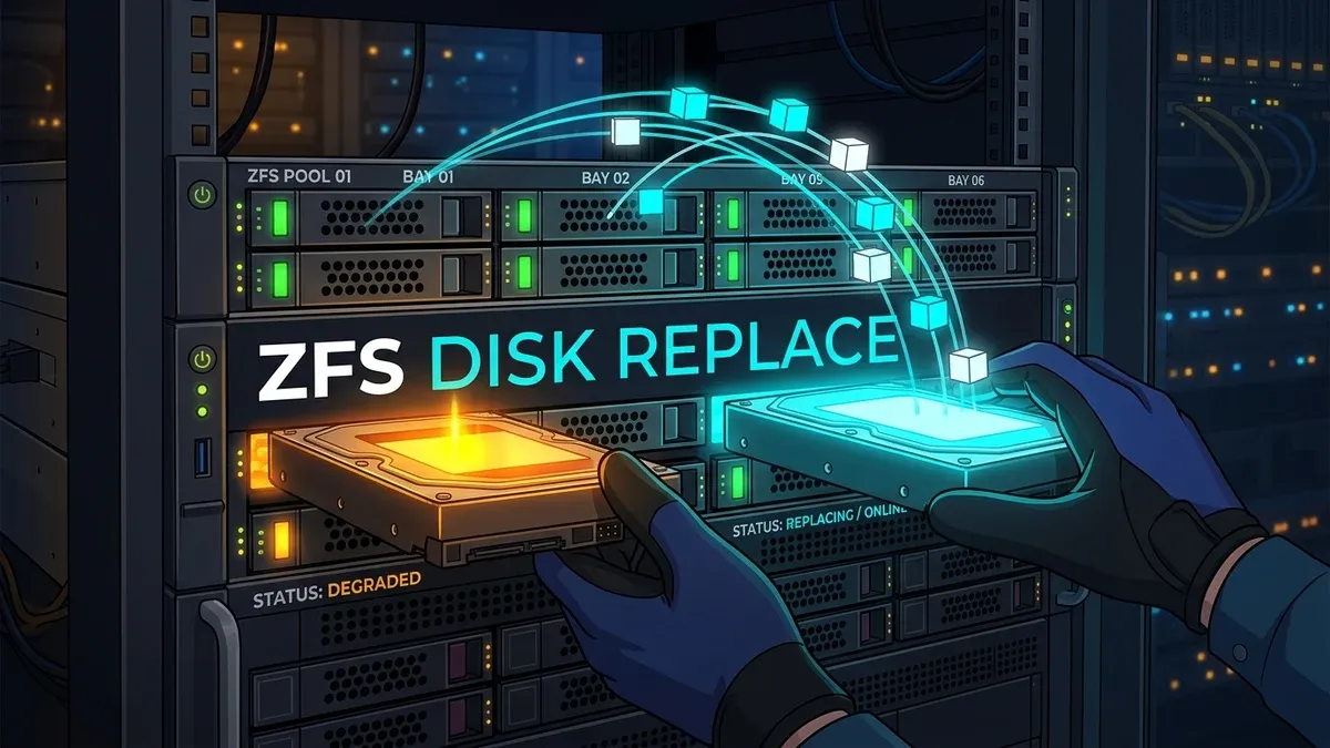 Replacing a degraded disk in a ZFS pool with SMART diagnostics and by-id identification