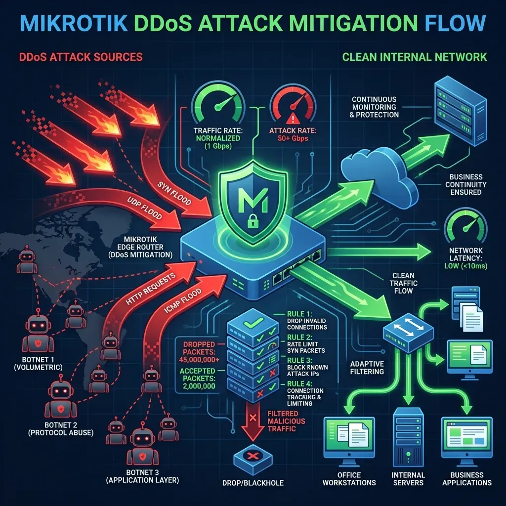 MikroTik DDoS Defense Case Study