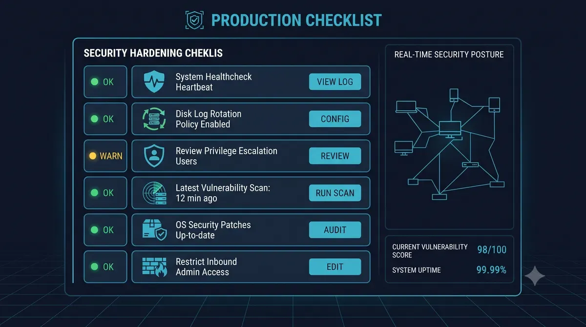 The essential production hardening checks for containerized applications Production hardening checklist for Docker